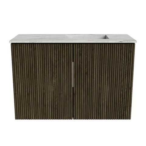 Mondiaz JOYA-DLUX 60cm toiletmeubel - kleur Shadow - Wastafel FAYE positie Rechts Zonder kraangat kleur Glace. SW1422747