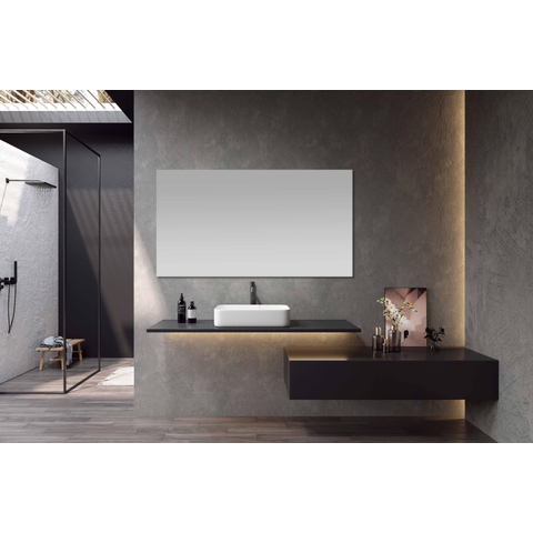 FugaFlow Eccelente Arredo Miroir - 120x70cm - sans éclairage - à poser horizontalement et verticalement - sans cuivre SW1469306