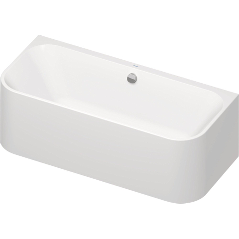 Duravit Happy D.2 Bad acryl half - vrijstaand - 180x80x46cm - met paneel - back-to-wall - glans wit SW68393