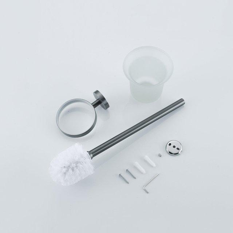 Fortifura Calvi Toiletset- toiletrolhouder- toiletborstel - handoekhaak - PVD - geborsteld gunmetal (antraciet) SW1390002