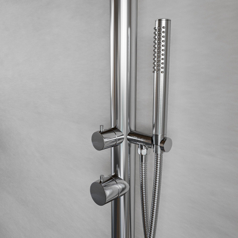 Fortifura Outdoor Original Colonne de douche de jardin avec douchette inox brossé SW278127