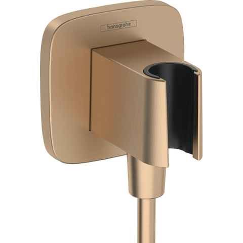 Hansgrohe Fixfit q - handdouchehouder inclusiefaansluitbocht - geborsteld brons SW773888