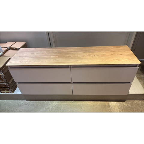 Saniclass Chaci Badkameronderkast - 160cm - 2 lades - greeploos - mat wit OUTLETSTORE STORE45896