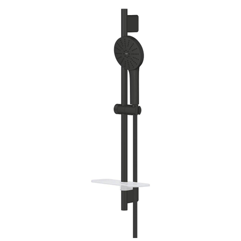 Grohe Precision Feel Doucheset - thermostatische douchekraan - 31.3cm - Vitalio Joy glijstangset - 60cm - ronde handdouche - 3 straalsoorten - matte black (mat zwart) SW1565486