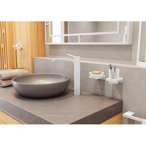 Hansgrohe VIVENIS ééngreeps wastafelmengkraan 252 zonder afvoer mat wit SW642513