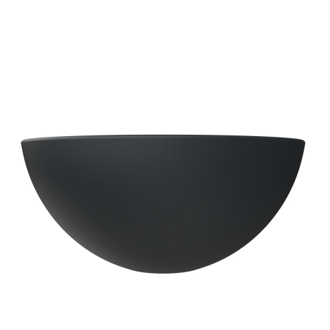 Arcqua Prince Vasque à poser - 38cm - ronde - marbre coulé - mat anthracite SW909486