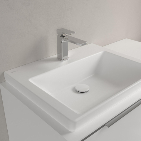 Villeroy & Boch Subway 3.0 Lavabo - 600 x 470 x 165 stone white mat (blanc) CeramicPlus - sans trop-plein - bord meulé SW702162