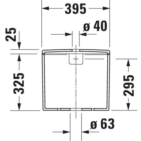 Duravit Me by starck reservoir 395x350x180mm dual fl. m/binnenw. AU wit SW527920