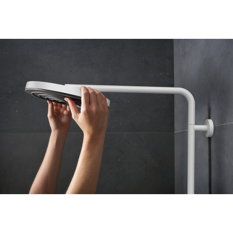 Hansgrohe Pulsify S Puro Puro1jet - showerpipe - ecosmart - 260 - thermostatisch - 3jet - handdouche en doucheslang - 160cm - thermostaat - mat wit SW1151840