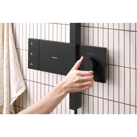 Hansgrohe Raindance alive S - showerpipe - 300 - 1jet - thermostaat - mat zwart SW1387717