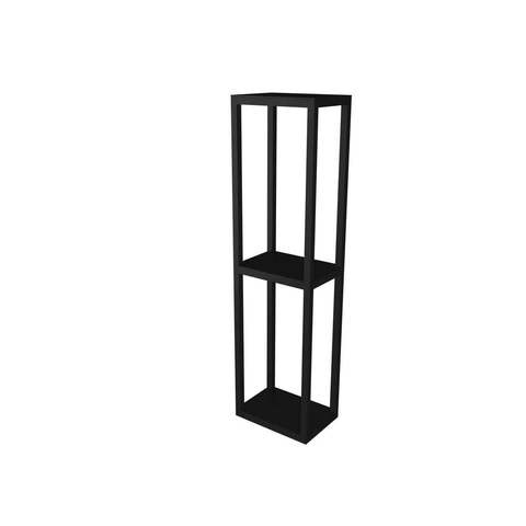 INK Ferro étagère 20x14x74cm - ouverte - tablettes fixes - pour armoire de toilette - acier noir mat SW798180
