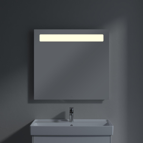 Villeroy & Boch More to see 14 More To See spiegel - met geïntegreerde LED verlichting horizontaal - 3 voudig dimbaar - 80x75x4.7cm - glans zilver 1024967