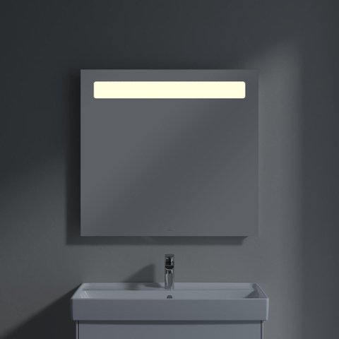 Villeroy & Boch More To See spiegel met geïntegreerde LED verlichting horizontaal 3 voudig dimbaar 80x75x4.7cm 1024967