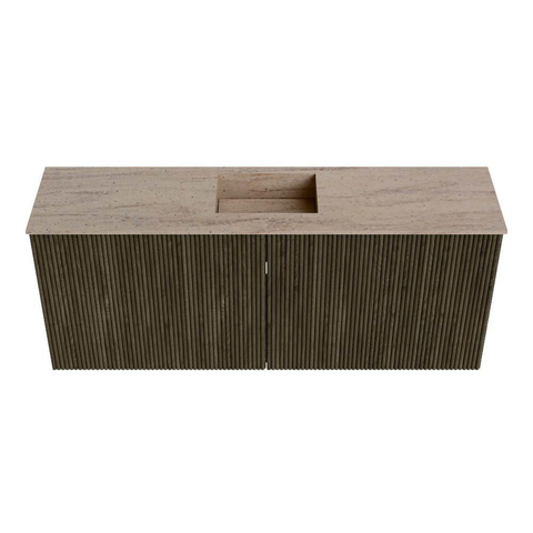 Mondiaz JOYA-DLUX 100cm meuble de salle de bains - couleur Shadow - Vasque FAYE position Milieu Sans trou de robinet couleur Saba. SW1425125