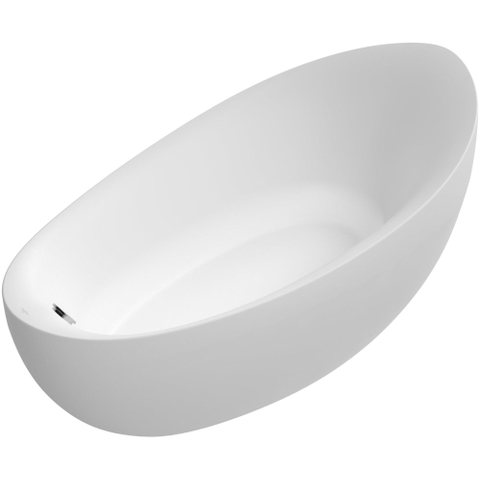 Villeroy & Boch Aveo new generation kunststof bad quaryl ovaal - 190x95x44.3cm - inclusief voorgemonteerde Multiplex Trio - Stone White (mat wit) SW453718
