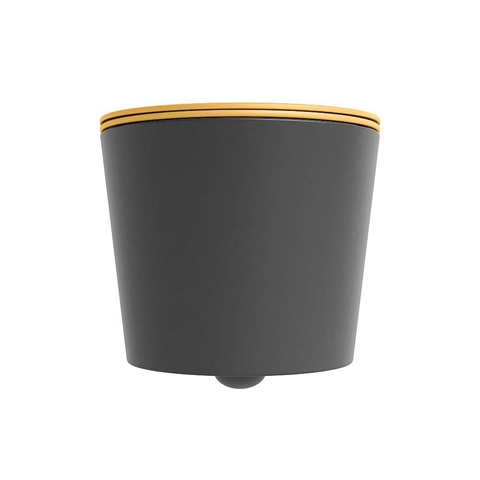 Mondiaz LAVIE WC suspendu – sans bride – 36 x 53 cm – avec abattant softclose – Dark grey (gris), abattant Ocher (jaune) SW1208662