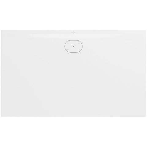 Villeroy & Boch Ecora douchebak - 150x90x3.5cm - afvoer lange zijde - stone white (wit) SW1558883