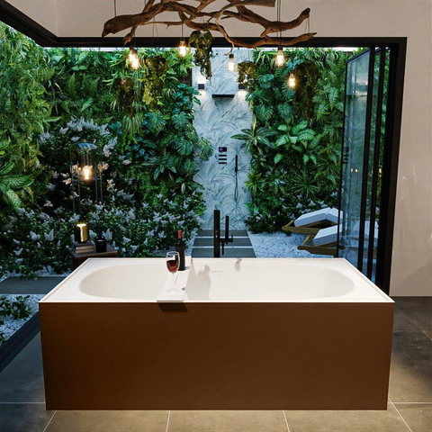 MONDIAZ FREEZE Baignoire îlot - 180x85cm - Rouille/talc SW491463