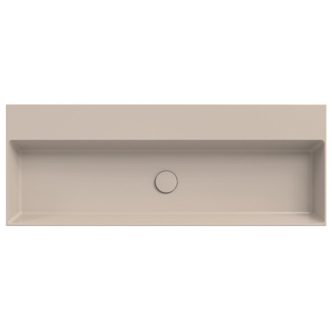 Xenz Dolce lavabo - 121x46x13.5cm - sans trou de robinet - sable mat (beige) SW1234288