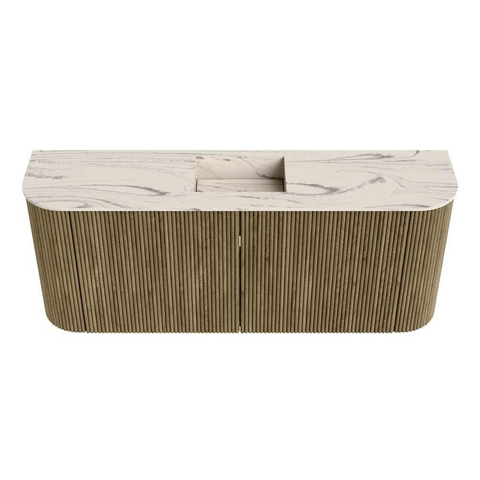 Mondiaz JOYA-DLUX Meuble de toilette 103,2 cm - arrondi gauche et droite couleur Dusk - Vasque FAYE position Milieu 1 trou de robinet couleur Nata. SW1425966