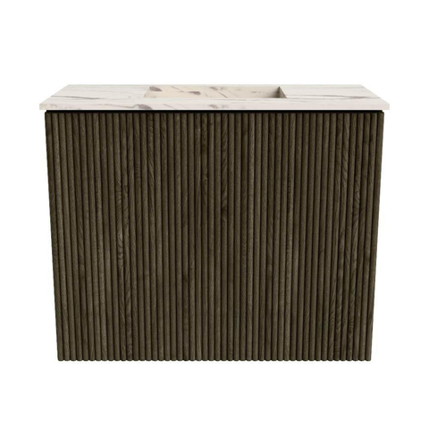 Mondiaz JOYA-DLUX 50cm toiletmeubel - kleur Shadow - Wastafel FAYE positie Midden Zonder kraangat kleur Nata. SW1424957
