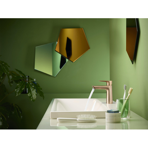 Hansgrohe Talis e Eengreeps wastafelmengkraan - 110 - coolstart - met PopUp - trekwaste - geborsteld brons SW297296