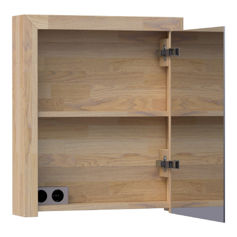 BRAUER Rise armoire de toilette – 59 x 70 x 15 cm – sans éclairage – ouverture à droite – Chêne gris SW30649