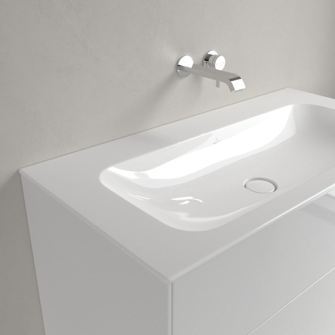 Villeroy & Boch finion meubelwastafel - 100x50cm - zonder kraangat - zonder overloop CeramicPlus - White Alpine (glans wit) SW209390