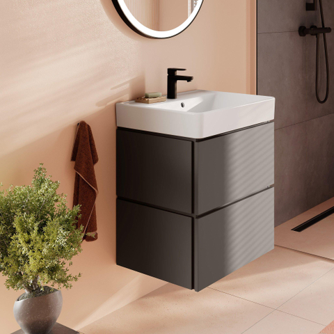 Hansgrohe Xilesa E meubelset 2la 580x470 met Xanuia wastafel 600 SlateMattGrey SW1567303