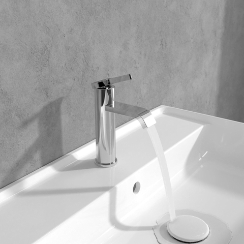 Villeroy & Boch Dawn 1 greeps wastafelkraan - zonder pop up afvoergarnituur - hoogglans chroom SW974117