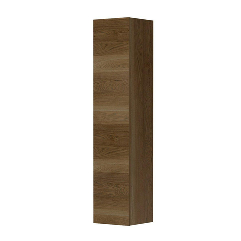 INK Badkamerkast - 35x36.7x169cm - 1 deur - Links en rechtsdraaiend - greeploos - massief eiken - ash grey OUTLETSTORE STORE44835