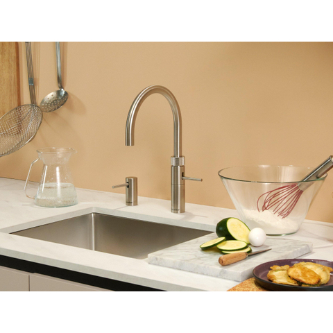 Quooker Fusion Round kokendwaterkraan - draaibare uitloop - PRO3 incl. Cube reservoir - Warm / kokend / bruisend / gefilterd water - RVS SW299708