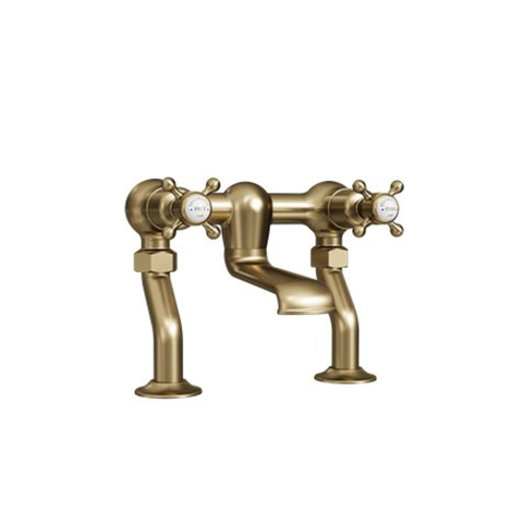 Crosswater Belgravia Crosshead Badkraan - opbouw - 16.5cm uitloop - geborsteld messing (goud) SW1176813