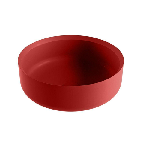 Mondiaz Coss Waskom - 36x36x13cm - rond - opbouw - Solid surface - Fire SW643479