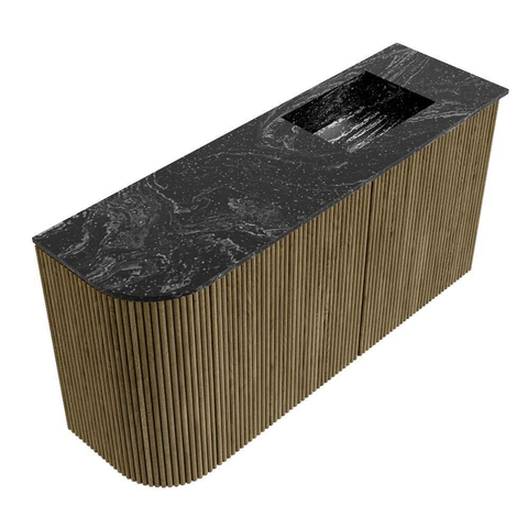 Mondiaz JOYA-DLUX 81.6cm toiletmeubel - ronding links kleur Dusk - Wastafel FAYE positie Rechts Zonder kraangat kleur Lava. SW1423317