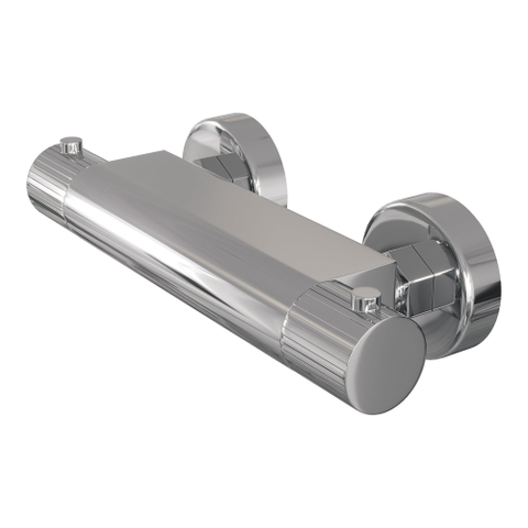 BRAUER Stripe Mitigeur thermostatique douche en applique - SET 01 - barre coulissante - douchette à main - flexible de douche - chrome SW1434722