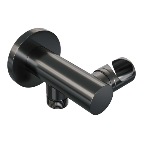 BRAUER Gunmetal Edition douche thermostatique encastrée - 3 voies - rond - ensemble 75 - douche principale de 20 cm - bras de douche courbé - douchette à main - flexible de douche - coude mural - gunmetal brossé PVD SW1159076