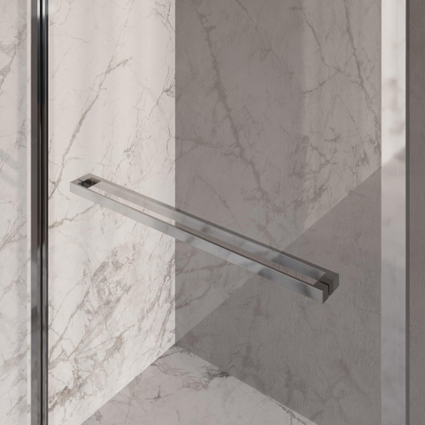 BRAUER Luminis Cabine de douche - 120x90x200 - 3 pièces pivotant vers l’intérieur - verre transparent - réversible - incl. traitement anticalcaire - chrome SW1580967