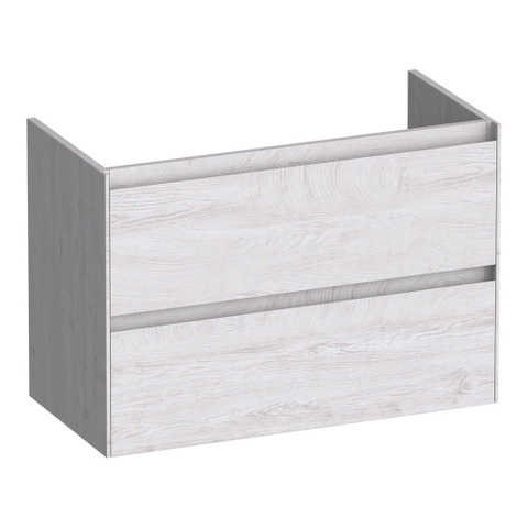 BRAUER Inspire meuble sous-lavabo peu profond 80 2 tiroirs softclose - sans poignée - 1 découpe pour siphon - Forest Seashell SW1200780