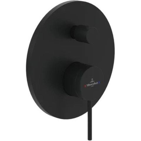Villeroy & Boch Loop & Friends mitigeur de douche - encastré - Monocommande - avec inverseur - noir mat SW974252