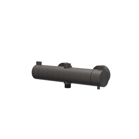 IVY Tribe opbouw regendoucheset – Ø25 cm medium hoofddouche – staafhanddouche – vaste douchehouder – carbon black geborsteld SW1032157