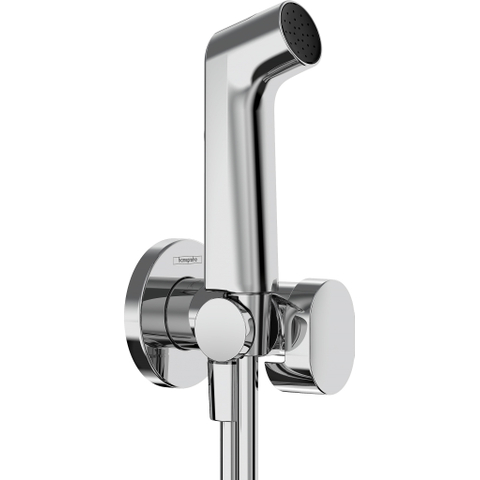 Hansgrohe Bidet - handdouche - 1jet S - ecosmart - voor koud water - met porter en doucheslang - 125 cm - chroom SW1418342