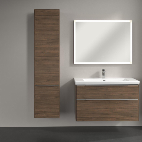 Villeroy & Boch Subway 3.0 kast hoog - 171x40 - 2 deur - 1 schap links - Arizona Oak (hout) SW641519