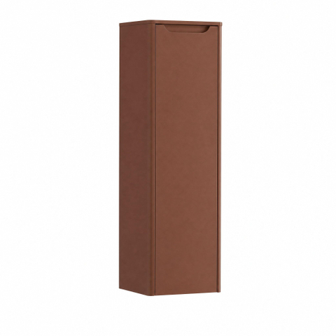 H&R Badmeubelen Juice Halfhoge Kast - 40x35x130cm - met ronde hoeken - 1 deur - linksdraaiend - terra mat SW875397