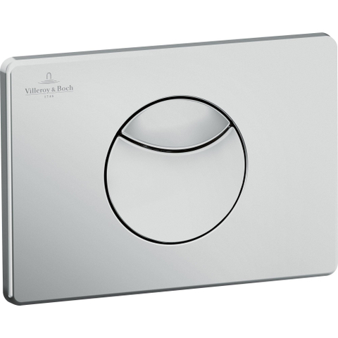Villeroy & Boch Viconnect 2 knops bedieningsplaat e100 - 20.5x14.5cm - Chrome (mat rvs) GA41208