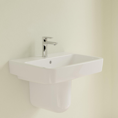 Villeroy & Boch O.novo wastafel - 60x46cm - met overloop - 1 kraangat - White Alpine (glans wit) SW445853