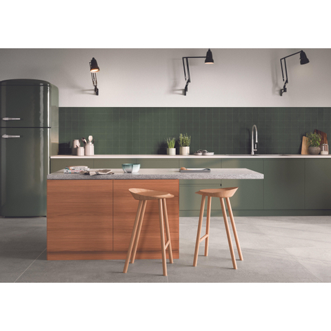 La Mosaic Factory Kasba carrelage mosaïque - 30x30cm - carrelage mural et de sol - Carré - Porcelaine Vert Forêt Mat SW798761