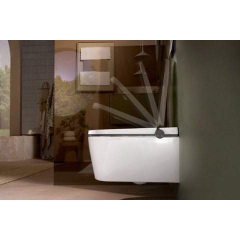 Hansgrohe LavaPura Element S WC lavant – séchage à air chaud & abattant automatique – blanc brillant SW1413638
