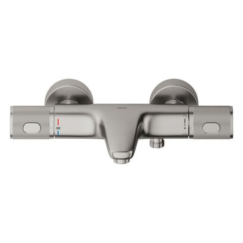 GROHE Grohtherm 1000 Performance badthermostaat - met koppelingen - supersteel (rvs) SW1477579