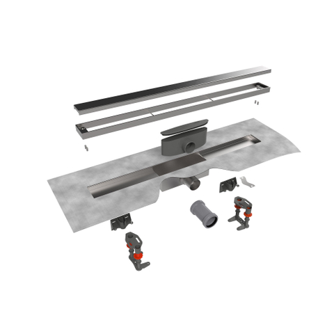 Easy Drain Compact 50 caniveau de douche taf low zero 80cm m1 garde d'eau 50 mm inox brossé SW68934
